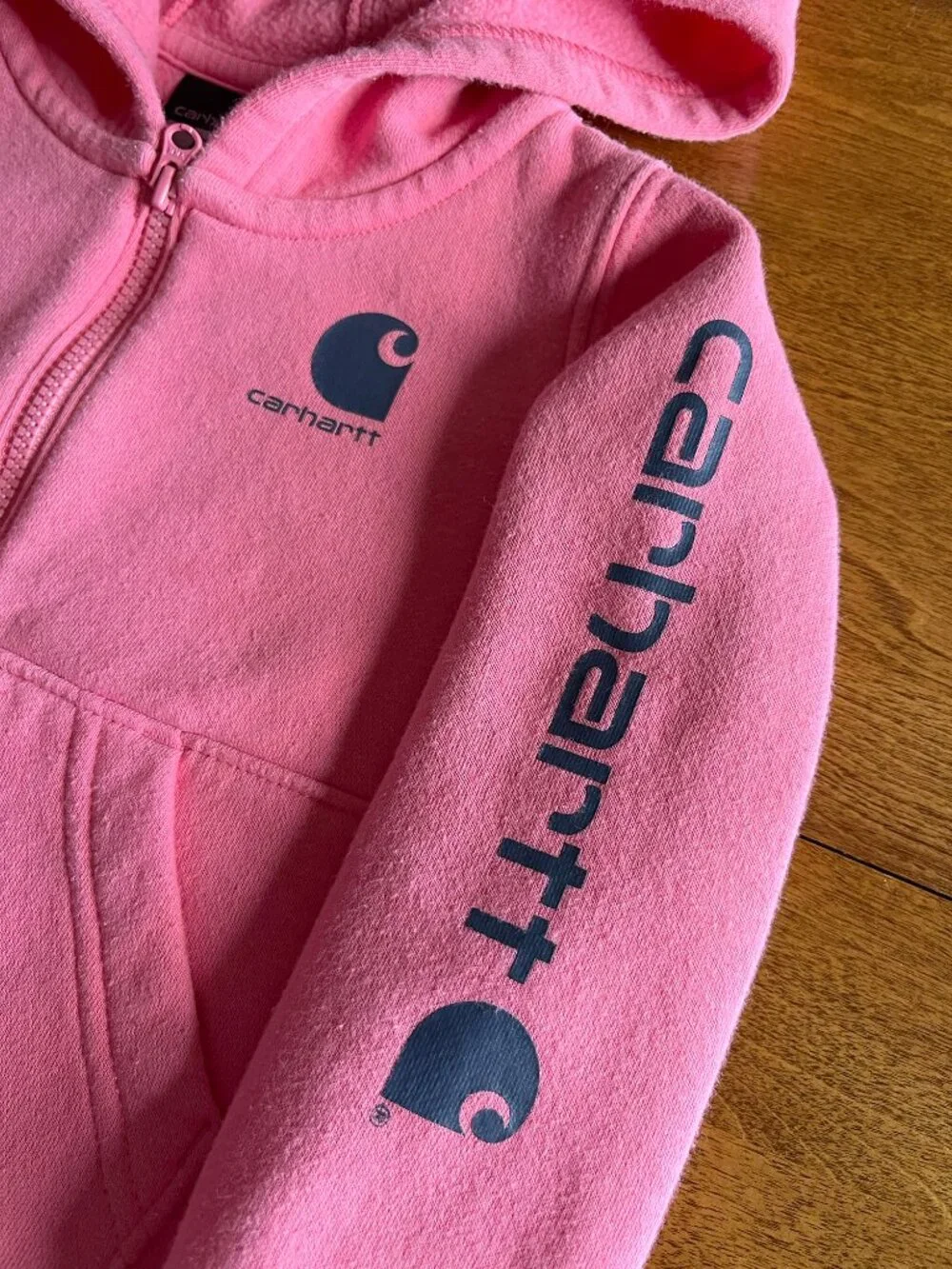 Carhartt pink half-zip hoodie 18m